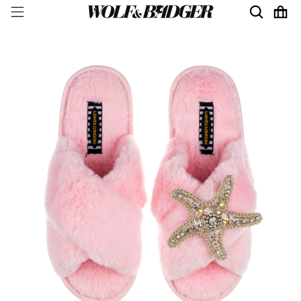 Brand New Laine's London Luxe Pink Slippers